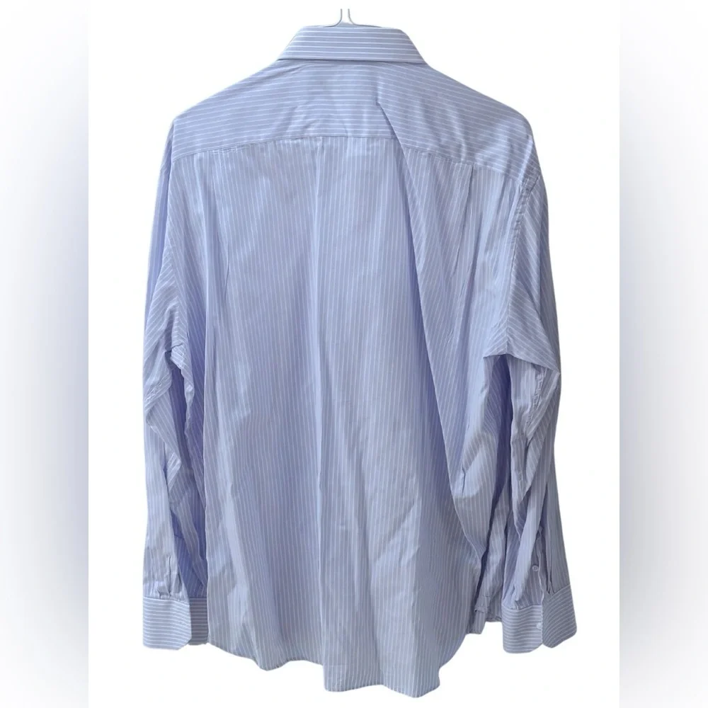 Canali Light Blue, White and Purple Striped Dress Shirt 👔 - Picture 8 of 8
